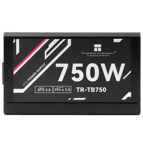 Блок питания 750W/ Power Supply Thermalright, 750W 80+ Bronze (ATX, 3.0, PCIe 5.0, Full modular, 1x24(20+4)pin, 2xCPU 8(4+4)pin, 4xPCIe*2 8(6+2)pin, 3xSATA3, 1x12+4pin (12VHPWR PCIe 5.0 12+4pin 600mm), 3xMOLEX4pin, Active, 120x120mm, 150x140x86mm, APFC, b фото 1