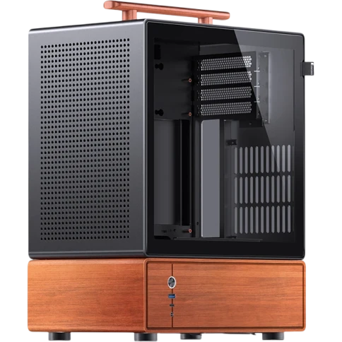 Корпус без блока питания/ Case JONSBO T7, Mini-Tower, TG, no fan, 1xUSB-A 3.0 + 1xUSB-C 3.2, mATX, mITX Black фото 1