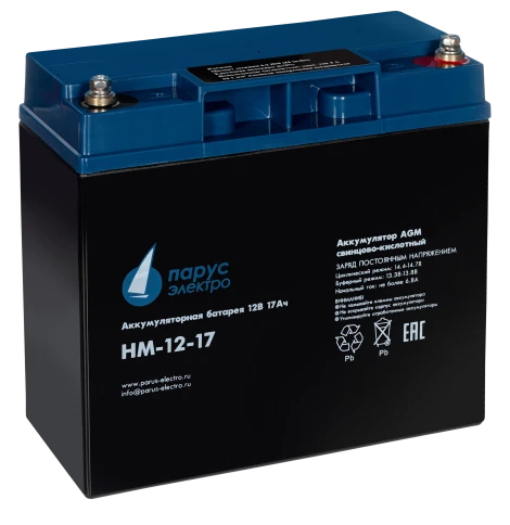 Battery Parus Electro, HM-12-17, 12V, 17Ah фото 1