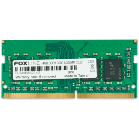 Память оперативная/ Foxline SODIMM 4GB 3200 DDR4 CL22 (512*8) фото 1