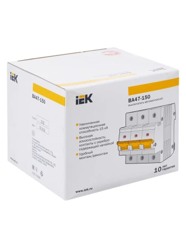 KARAT Авт. выкл. ВА47-150 3P D 125А 15кА IEK фото 6