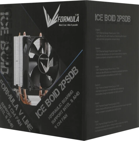 Кулер Formula Ice Boid 2PSDB Soc-AM5/AM4/1200/1700/1851 черный 4-pin 17-34dB Al+Cu 90W Ret [ICE BOID 2PSDB] фото 3