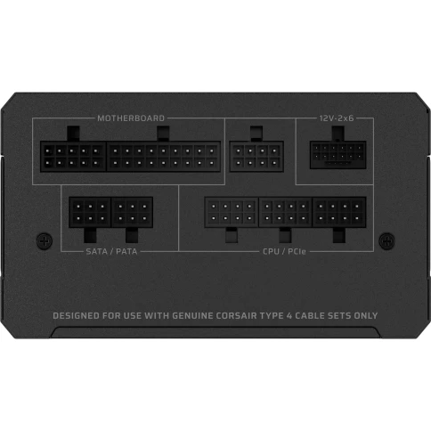 Блоки питания/ Power Supply Corsair RM1000e, Model RPS0217, 1000W 80+ Gold (ATX, 3.1, PCIe 5.1, Full modular, 1x24(20+4)pin, 2xEPS/ATX 12V 8-pin (4+4), 1x12V-2x6(12+4)pin, 2x12V-2x6 to Dual 8-Pin(6+2), 1xPCIe 8-Pin(6+2), 4xSATA (4 Straight SATA), 4xSATA / фото 6