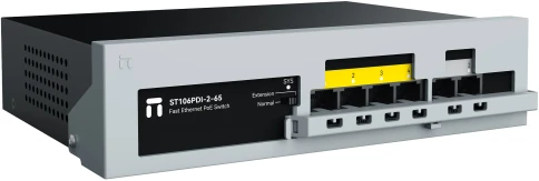 Коммутатор/ Неуправляемый PoE коммутатор Fast Ethernet netis ST106PDI-2-65, 4 порта 100 Мбит/с PoE+, 2 порта 100 Мбит/с RJ45 Uplink, БП 65 Вт фото 2