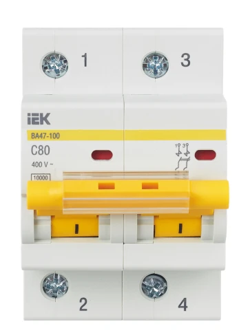 KARAT Авт. выкл. ВА47-100 2P C 80А 10кА IEK фото 9