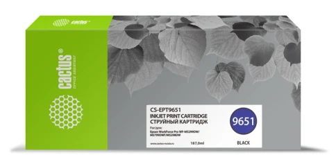 Картридж струйный Cactus CS-EPT9651 T9651 черный (187мл) для Epson фото 1