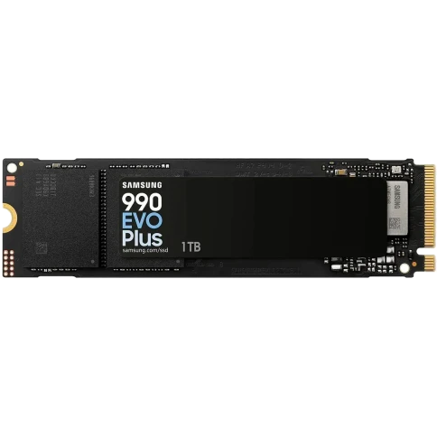 Твердотельные накопители/ Samsung SSD 990 EVO Plus, 1000GB, M.2(22x80mm), NVMe 2.0, NVMe 2.0, PCIe 4.0 x4, V-NAND TLC, R/W 7150/6300MB/s, IOPs 850 000/1 350 000, TBW 600, DWPD 0.3 (12 мес.) фото 1