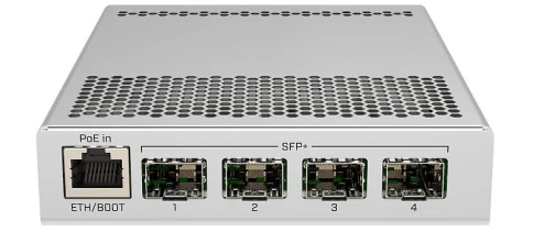 Коммутатор/ CRS305-1G-4S+IN Cloud Router Switch Five-port desktop switch with one Gigabit Ethernet port and four SFP+ 10Gbps ports фото 2
