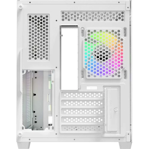 Корпус ПК без блока питания/ Case Ocypus Iota C50 Curve WH ARGB, Mini-Tower, TG, 3x120mm ARGB, 2xUSB-A 3.0 + 1xUSB-C, mATX, mITX White фото 4