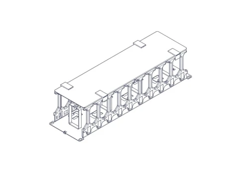 Horizontal Cable Organizer Excelente Series 3U Plastic Fingers фото 4