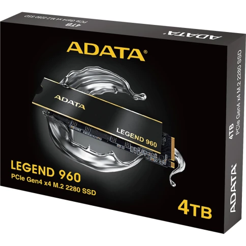 Твердотельный накопитель/ ADATA SSD LEGEND 960, 4000GB, M.2(22x80mm), NVMe 1.4, PCIe 4.0 x4, 3D NAND, R/W 7400/6800MB/s, IOPs 700 000/550 000, DRAM buffer 4000MB, TBW 3120, DWPD 0.43, with Heat Spreader (5 лет) фото 9