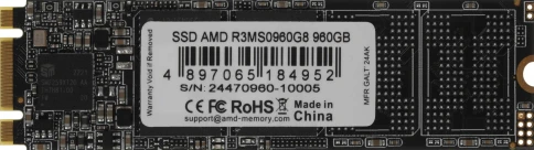 Твердотельный накопитель AMD SATA 960GB R3MS0960G8 Radeon M.2 2280 фото 1