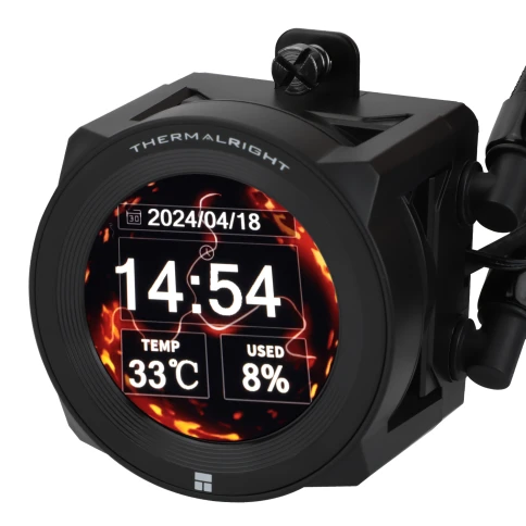 Система жидкостного охлаждения/ Water Cooling System Thermalright Core Vision 360 (360mm, LED, Black, ARGB/ Fans: 3x120mm, 72.37CFM, 27.7dBA, 2000RPM/ Pump height 66mm, Rad thickness 27mm/ S: 1700, 1200, 1851, 115X, 2011, 2066, AM5, AM4) фото 6