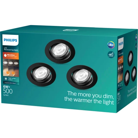 Philips IMPALA WGDIM SL264 RD 068 6W 27K BL 3PK фото 4