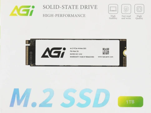 Твердотельный накопитель AGi PCIe 3.0 x4 1TB AGI1T0GIMAI298 AI298 M.2 2280 фото 8