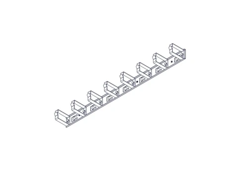Вертикальный кабельный организатор Systeme Electric, серия Uniprom, 2x8 колец, цвет черный фото 7