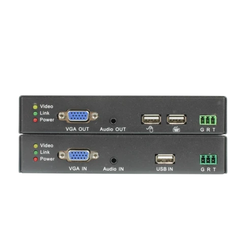 Комплект/ OSNOVO Комплект для передачи VGA, USB, RS232 и аудио по кабелю витой пары до 120м. Максимальное разрешение сигнала до 1920x1080(60Гц). Порты USB предназначены только для подключения клавиатуры и мыши фото 2