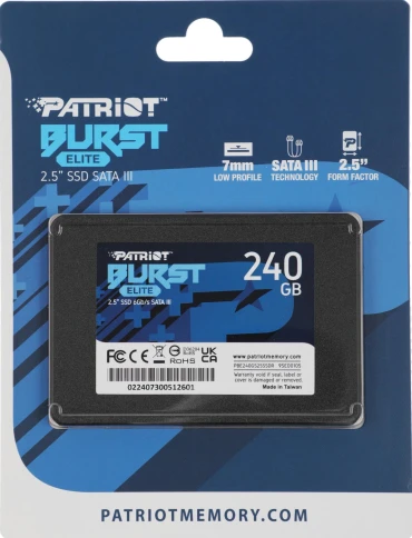 Твердотельный накопитель Patriot SATA-III 240GB PBE240GS25SSDR Burst Elite 2.5" [PBE240GS25SSDR] фото 7