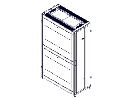 Systeme Electric mounting cabinet, Uniprom series, 42U-600/1200, 4pcs side panels, black фото 1