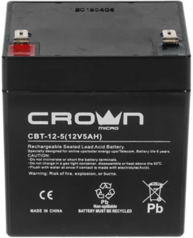 Аккумулятор Crown СВТ-12-5 фото 1