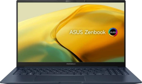 Ноутбук/ ASUS UM3504DA-MA432 15.6"(2880x1620 OLED)/AMD Ryzen 5 7535U(2.9Ghz)/16384Mb/512PCISSDGb/noDVD/Int:AMD Radeon/Cam/BT/WiFi/67WHr/war 1y/1.4kg/Ponder Blue/DOS + алюм корп; +чехол; +USB-RJ45 кабель фото 1