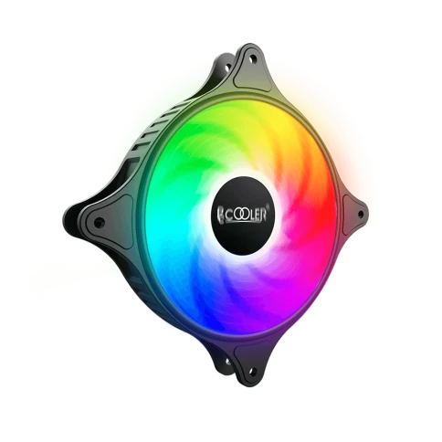 Кулер для корпуса/ Case Cooler PCCooler FX 120 ARGB BK (120x120x25mm, 4-pin PWM, ARGB, 52.79CFM, 33.2dBA, 2000RPM, Black) фото 2