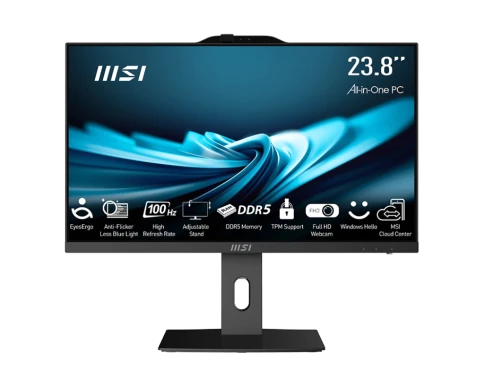 Моноблок/ MSI PRO AP242P 14M-653RU   23.8"(1920x1080 IPS)/Intel Core i5 14400(2.5Ghz)/16384Mb/512PCISSDGb/noDVD/Int:Intel UHD Graphics 730/Cam/BT/WiFi/-/war 1y/4.63kg/Black/Win11Pro + Wireless KB+M фото 1