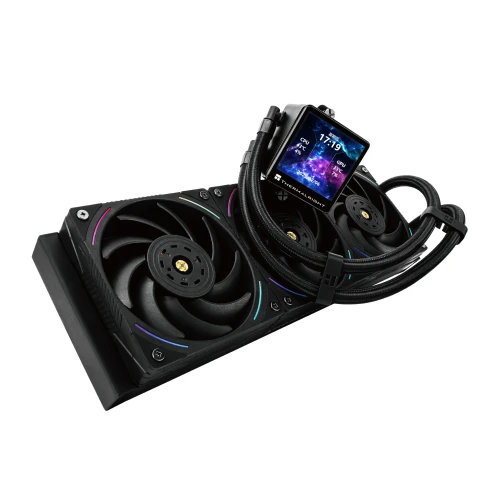 Система жидкостного охлаждения/ Water Cooling System Thermalright Frozen Vision 360 V2 (360mm, LED, Black, ARGB/ Fans: 3x120mm, 69CFM, 27dBA, 2150RPM/ Pump height 60mm, 23dBA, 3000RPM, Rad thickness 27mm/ S: 1700, 1200, 1851, 115X, 2011, 2066, AM5, AM4) фото 3