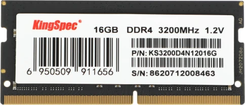 Оперативная память DDR4 16GB 3200MHz Kingspec KS3200D4N12016G RTL PC4-25600 CL22 SO-DIMM 260-pin 1.2В single rank Ret [KS3200D4N12016G] фото 1