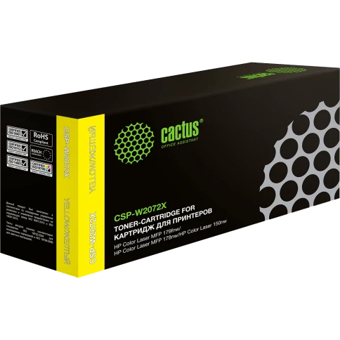 -/ Картридж лазерный Cactus CSP-W2072X 117X желтый (1300стр.) для HP Color Laser 150a/150nw/178nw MFP/1 фото 1