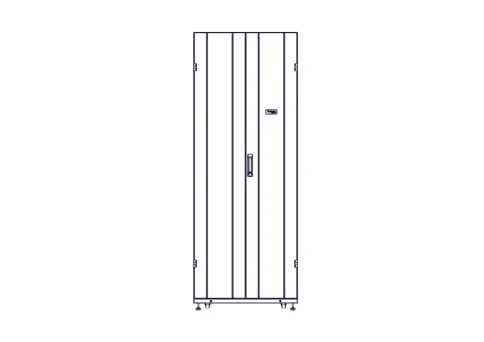 Systeme Electric mounting cabinet, Uniprom series, 42U-750/1200, 4pcs side panels, black фото 6