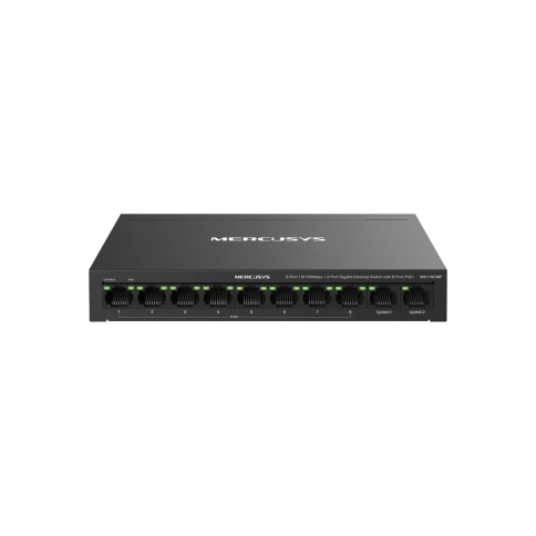 Коммутатор/ 8-Port 10/100Mbps + 2-Port Gigabit Desktop Switch with 8-Port PoE+ фото 1