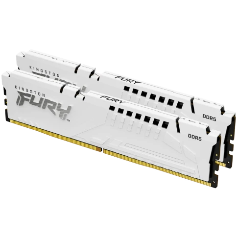 Память оперативная/ Kingston 32GB 5600MT/s DDR5 CL40 DIMM (Kit of 2) FURY Beast White XMP фото 1