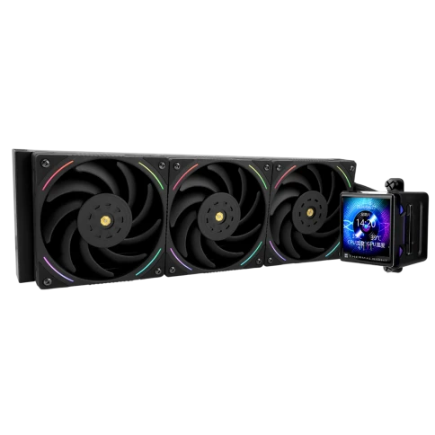 Система жидкостного охлаждения/ Water Cooling System Thermalright Elite Vision 360 (360mm, LED, Black, ARGB/ Fans: 3x120mm, 69CFM, 27dBA, 2150RPM/ Pump height 63mm, Rad thickness 27mm/ S: 1700, 1200, 1851, 115X, 2011, 2066, AM5, AM4) фото 1