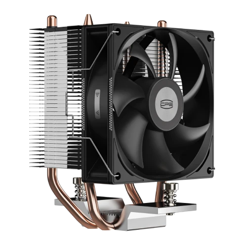 Кулер для процессора/ CPU Cooler PCCooler R200 (110W, 3-pin, 133mm, Al/Cu, 2x6mm, 1x92mm, 40.94CFM, 30dBA, 2200RPM, S: 1851/1700/1200/115X, AM5/AM4, silver, black) фото 3