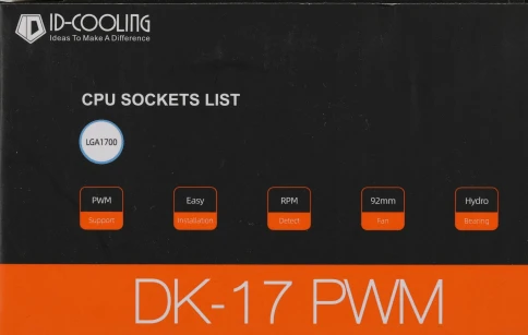 Кулер ID-Cooling DK-17 PWM Soc-1700/1851 черный 4-pin 14-26dB Al 65W 265gr Ret [DK-17 PWM] фото 6