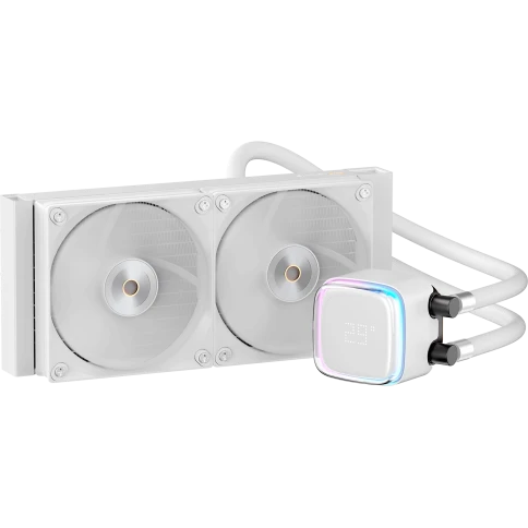 Система жидкостного охлаждения/ Water Cooling System Ocypus Iota L24 WH (280W, 240mm, LED temp, White, ARGB Pump, Fans: 2x120mm, 77CFM, 2000RPM/ Pump height 65mm, 27dBA, 3100RPM, Rad thickness 27mm/ S: 1851, 1700, 1200, 115X, AM5, AM4) фото 1