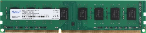 Оперативная память DDR3 8GB 1600MHz Netac NTBSD3P16SP-08 Basic RTL PC3-12800 CL11 DIMM 240-pin 1.5В dual rank Ret [NTBSD3P16SP-08] фото 1