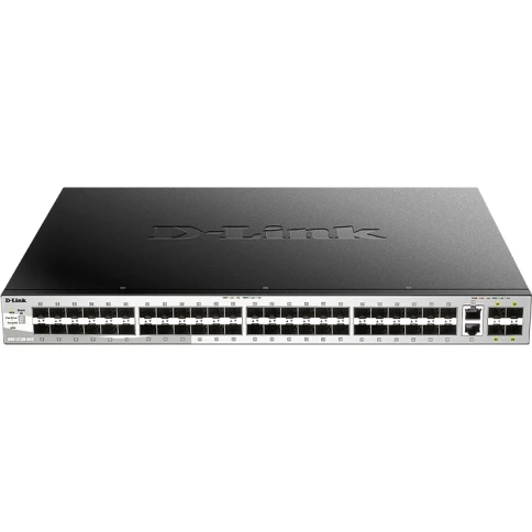 Коммутатор/ DGS-3130-54S Managed L3 Stackable Switch 48x1000Base-X SFP, 2x10GBase-T, 4x10GBase-X SFP+, CLI, 1000Base-T Management, RJ45 Console, USB, RPS, Dying Gasp фото 1