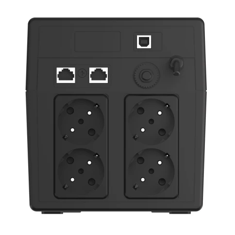 Башенный линейно-интерактивный ИБП/ ИБП CBR [UPS-TWK-101EJ-1000] 1000VA/600W, Schuko CEE 7 x4 outlets, LED, USB Type-B, RJ11/45, AVR, 12V/7Ah*2 фото 4