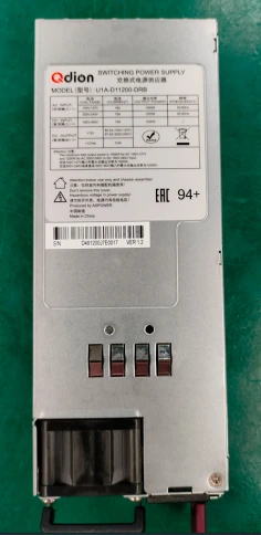 Блок питания серверный/ Server power supply Qdion Model U1A-D11200-DRB P/N:99MAD11200I1170411 CRPS 1U Module 1200W Efficiency 80 Plus Platinum, Gold Finger (option), Cable connector: C14 фото 2