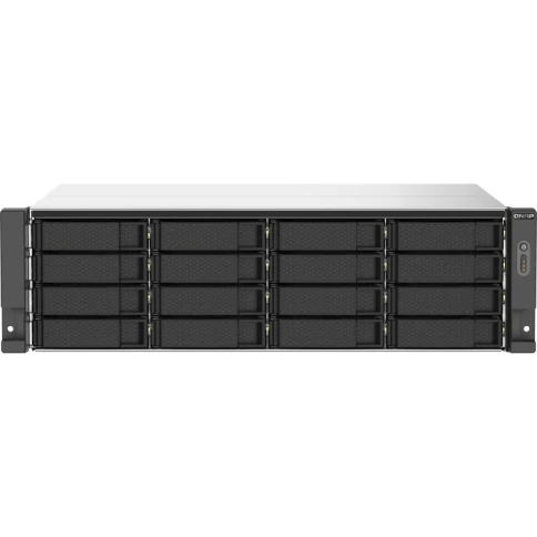 Сетевое хранилище без дисков/ SMB QNAP TS-1673AU-RP-16G NAS 16 HDD trays, 2x 2.5 GbE, rackmount, 2 PSU. 4-core AMD V1500B 2,2 GHz,,RAM 16 GB (1 x 16 GB) up to 32 GB (2 x 16 GB). W/o rail kit RAIL-B02 фото 1