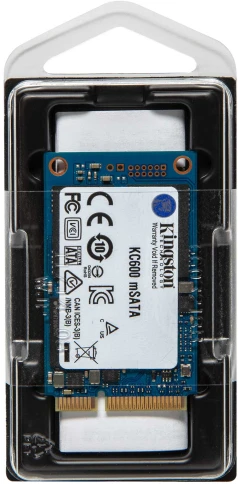 Твердотельный накопитель/ Kingston SSD KC600, 1024GB, mSATA, SATA3, 3D TLC, R/W 550/520MB/s, IOPs 90 000/80 000, DRAM buffer 1024MB, TBW 600, DWPD 0.32 (12 мес) фото 3