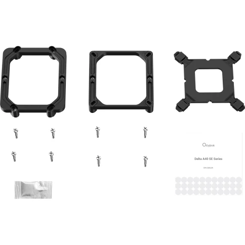 Кулер для процессора/ CPU Cooler Ocypus Delta A40 SE BK ARGB (190W, 4-pin PWM, 147mm, Al/Cu, 4x6mm, ARGB, 1x120mm, 60CFM, 31dBA, 1800RPM, S: 1851/1700/1200/115X, AM5/AM4, black) фото 7