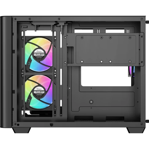 Корпус ПК без блока питания/ Case Ocypus Iota C50 Curve BK ARGB, Mini-Tower, TG, 3x120mm ARGB, 2xUSB-A 3.0 + 1xUSB-C, mATX, mITX Black фото 6