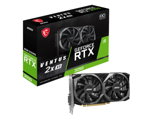 Видеокарта/ VGA MSI NVIDIA GeForce RTX 3050 VENTUS 2X XS 8G OC 8GB, GDDR6/128-bit, PCIe 4.0, 1xDVI-D, 1xHDMI 2.1, 1xDP, 2.3-slot фото 1