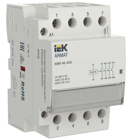 ARMAT Контактор модульный KMR 40А 230В AC 4НО IEK фото 1