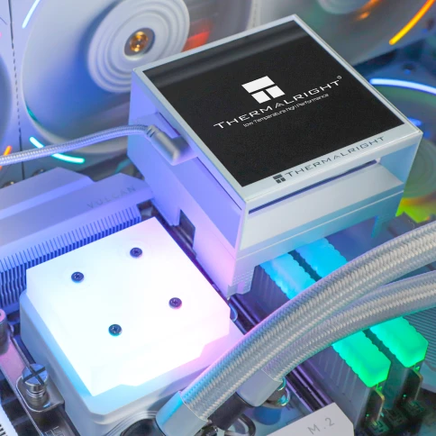 Водяное охлаждение для процессора/ Water Cooling System Thermalright Hyper Vision 360 (360mm, LED, White, ARGB/ Fans: 3x120mm, 69CFM, 27dBA, 2150RPM/ Pump height 68mm, 6400RPM, Rad thickness 27mm/ S: 1700, 1200, 1851, 115X, 2011, 2066, AM5, AM4) фото 8