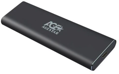 Внешний корпус SSD AgeStar 31UBNV1C NVMe USB3.1 алюминий серый M2 2280 M-key [31UBNV1C] фото 1