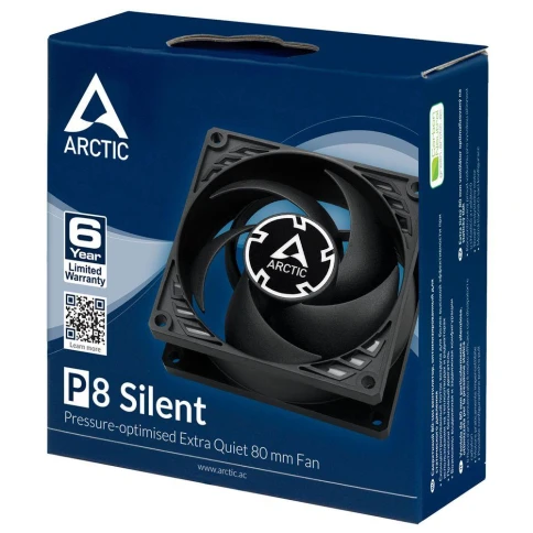 Вентилятор корпусной ARCTIC Cooling P8 Silent (Black/Black) - retail (ACFAN00152A) (702003) фото 1